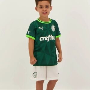 Puma Kids Dark Green Soccer Jersey
